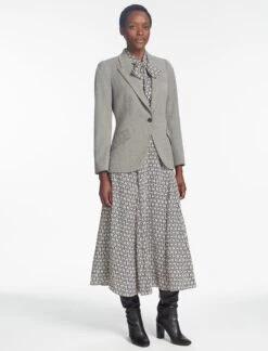 Elspeth Maxi Dress - Ecru Black Trellis Print 19 Elspeth Maxi Dress - Ecru Black Trellis Print -Cefinn Clothing Store SP24 D610 ELPETH ECRU BLACK TRELLIS PRINT LS 329