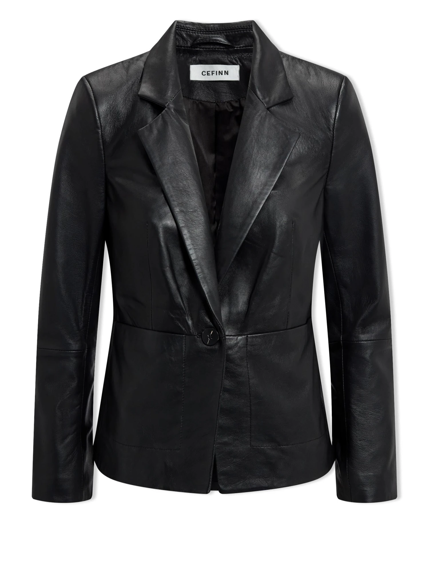 Jayden Leather Blazer - Black 11 Jayden Leather Blazer - Black - Image 9