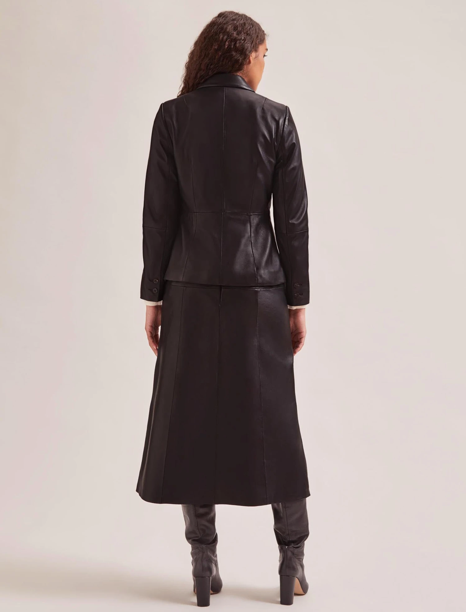 Jayden Leather Blazer - Black 10 Jayden Leather Blazer - Black - Image 8