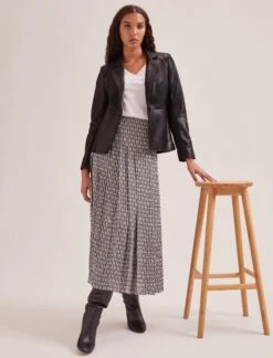 Jayden Leather Blazer - Black 13 Jayden Leather Blazer - Black -Cefinn Clothing Store SP24 JK49 JAYDEN BLACK LS 964