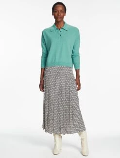 Kelly Cashmere Jumper - Mint -Cefinn Clothing Store SP24 K144 KELLY MINT LS 170