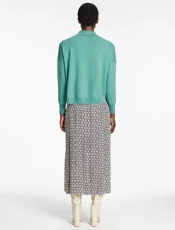 Kelly Cashmere Jumper - Mint -Cefinn Clothing Store SP24 K144 KELLY MINT LS 213