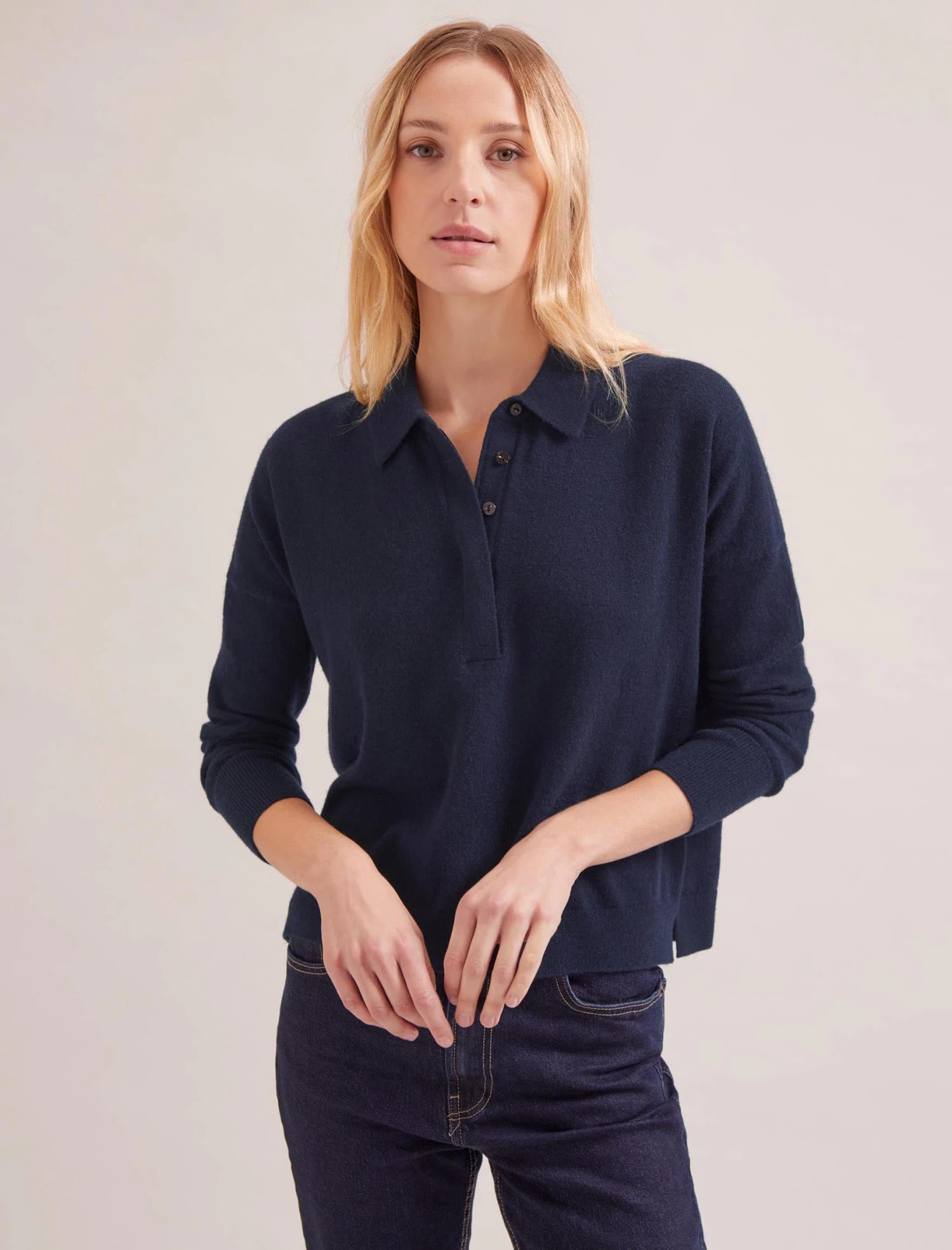 Kelly Cashmere Jumper - Navy 7 Kelly Cashmere Jumper - Navy - Image 5