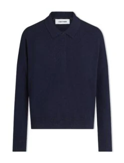 Kelly Cashmere Jumper - Navy 15 Kelly Cashmere Jumper - Navy -Cefinn Clothing Store SP24 K144 KELLY NAVY LS 1964