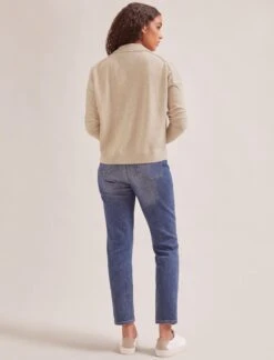 Kelly Cashmere Jumper - Sand -Cefinn Clothing Store SP24 K144 KELLY SAND LS 1675