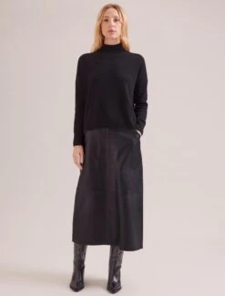 Johanna Cashmere Jumper - Black -Cefinn Clothing Store SP24 K171 JOHANNA BLACK LS 17234