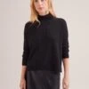 Johanna Cashmere Jumper - Black -Cefinn Clothing Store SP24 K171 JOHANNA BLACK LS 17299