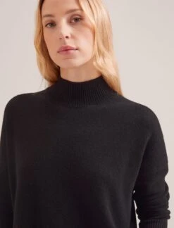 Johanna Cashmere Jumper - Black -Cefinn Clothing Store SP24 K171 JOHANNA BLACK LS 17357