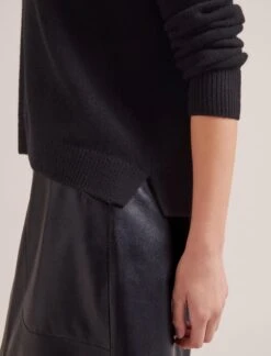 Johanna Cashmere Jumper - Black -Cefinn Clothing Store SP24 K171 JOHANNA BLACK LS 17369