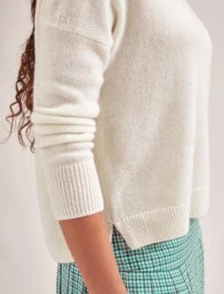 Johanna Cashmere Jumper - Cream -Cefinn Clothing Store SP24 K171 JOHANNA CREAM LS 646