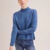 Johanna Cashmere Jumper - Mid Blue 2 Johanna Cashmere Jumper - Mid Blue -Cefinn Clothing Store SP24 K171 JOHANNA MIDBLUE LS 18396