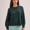 Ryder Alpaca Jumper - Dark Green -Cefinn Clothing Store SP24 K173 RYDER DARKGREEN LS 2302