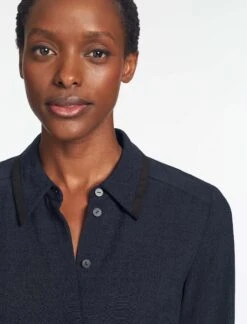 Sullivan Techni Voile Shirt - Navy -Cefinn Clothing Store SP24 S85 SULLIVAN NAVY LS 1186