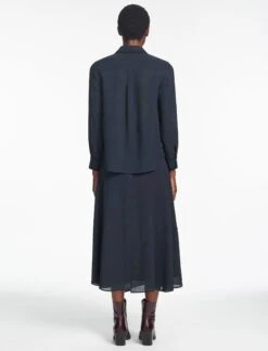 Sullivan Techni Voile Shirt - Navy -Cefinn Clothing Store SP24 S85 SULLIVAN NAVY LS 1203