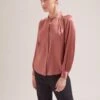 Bailey Silk Satin Shirt - Blush -Cefinn Clothing Store SP24 S89 BAILEY BLUSH LS 19025