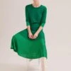 Colette Contrast Hem Skirt - Emerald Green 1 Colette Contrast Hem Skirt - Emerald Green -Cefinn Clothing Store SP24 SK105 COLETTE EMERALDGREEN LS 19229