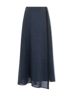 Sonia Techni Voile Maxi Skirt - Navy 13 Sonia Techni Voile Maxi Skirt - Navy -Cefinn Clothing Store SP24 SK182 SONIA NAVY LS