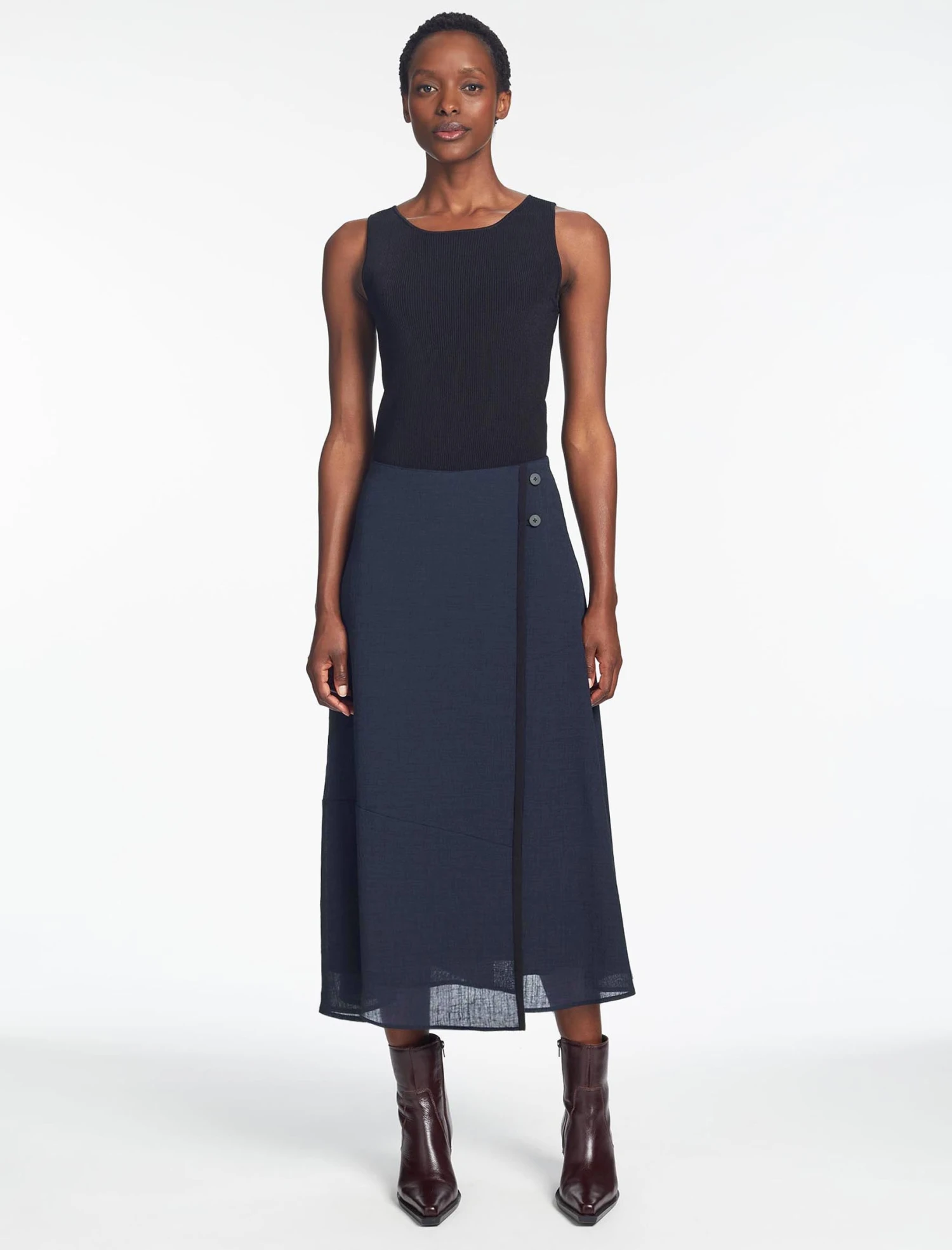 Sonia Techni Voile Maxi Skirt - Navy 3 Sonia Techni Voile Maxi Skirt - Navy