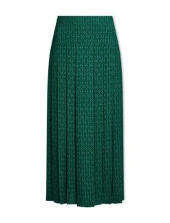 Sienna Maxi Skirt - Green Black Trellis Print -Cefinn Clothing Store SP24 SK183 SIENNA GREENBLACKTRELLISPRINT LS 1799