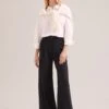 Margot New Wool Wide Leg Trouser - Black 1 Margot New Wool Wide Leg Trouser - Black -Cefinn Clothing Store SP24 TR70 MARGOT BLACK LS 17542