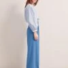 Margot New Wool Wide Leg Trouser - Blue -Cefinn Clothing Store SP24 TR70 MARGOT BLUE LS 6336