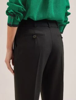 Tristan New Wool Tapered Trouser - Black -Cefinn Clothing Store SP24 TR71 TRISTAN BLACK LS 418