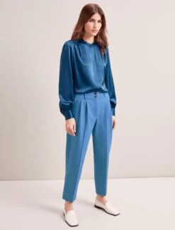 Tristan New Wool Tapered Trouser - Blue -Cefinn Clothing Store SP24 TR71 TRISTAN BLUE LS 6210