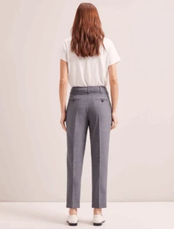 Tristan New Wool Tapered Trouser - Mid Grey 12 Tristan New Wool Tapered Trouser - Mid Grey -Cefinn Clothing Store SP24 TR71 TRISTAN MIDGREY LS 0162