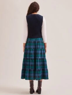 Wyatt Corduroy Waistcoat - Navy -Cefinn Clothing Store SP24 W6 WYATT NAVY LS 1241