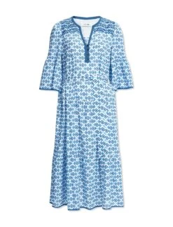 Hester Cotton Maxi Dress - Blue Diamond Geo Print 15 Hester Cotton Maxi Dress - Blue Diamond Geo Print -Cefinn Clothing Store SU23 D52 BLUEDIAMONDGEOPRINT CO