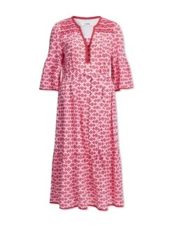 Hester Cotton Maxi Dress - Pink Diamond Geo Print 21 Hester Cotton Maxi Dress - Pink Diamond Geo Print -Cefinn Clothing Store SU23 D52 PINKDIAMONDGEOPRINT CO