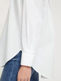 Sammy Organic Cotton Oversized Shirt - White 12 Sammy Organic Cotton Oversized Shirt - White -Cefinn Clothing Store SU23 S70 SAMMY WHITE LS 58650