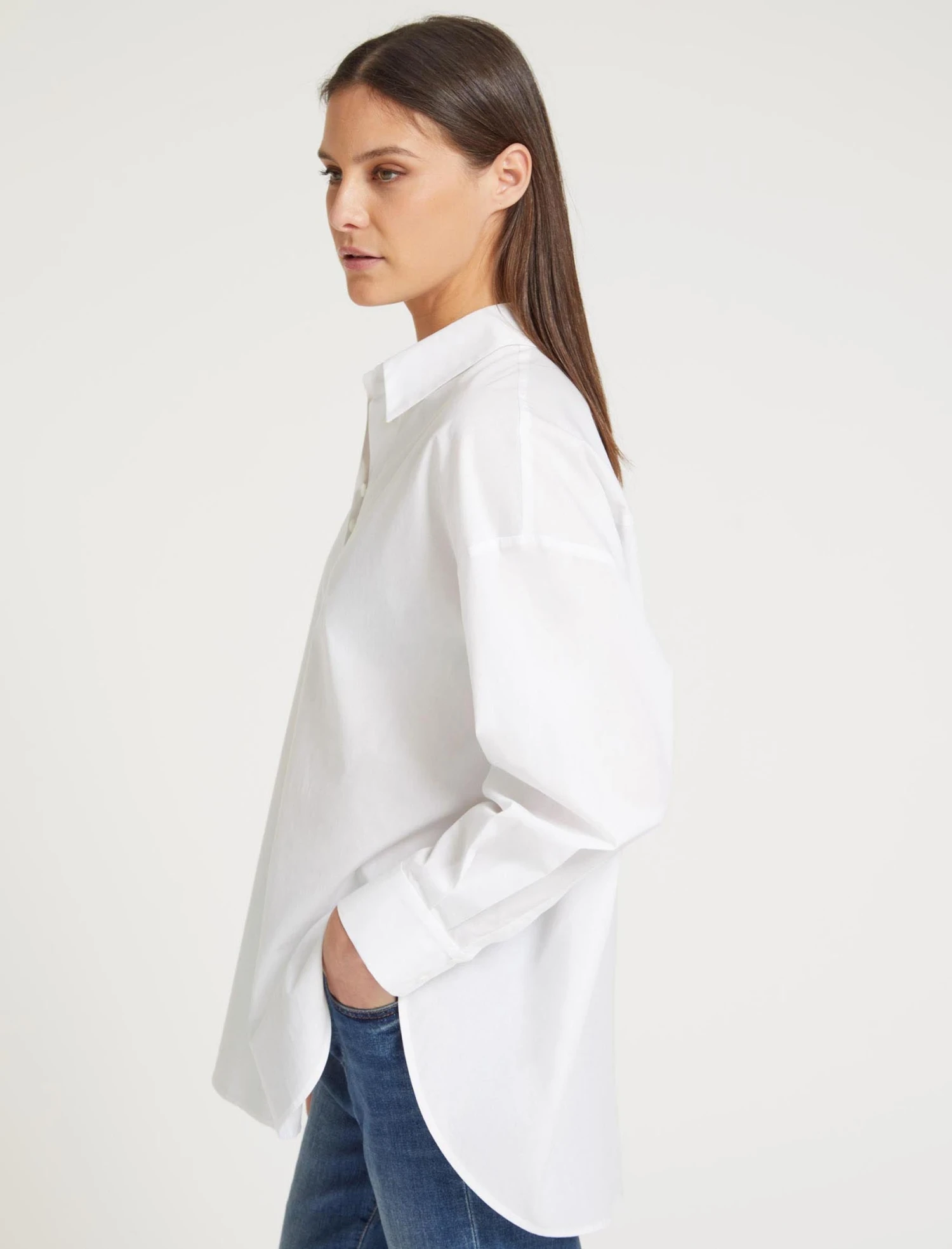 Sammy Organic Cotton Oversized Shirt - White 5 Sammy Organic Cotton Oversized Shirt - White - Image 3