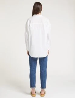Sammy Organic Cotton Oversized Shirt - White 14 Sammy Organic Cotton Oversized Shirt - White -Cefinn Clothing Store SU23 S70 SAMMY WHITE LS 58682
