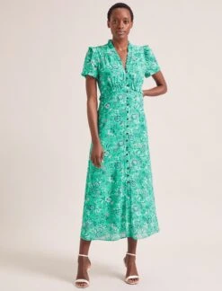 Liliana Cotton Blend Maxi Dress - Green White Palm Floral 12 Liliana Cotton Blend Maxi Dress - Green White Palm Floral -Cefinn Clothing Store SU24 D620 LILIANA GREENWHITEPALMFLORALPRINT LS 1727copy