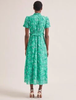 Liliana Cotton Blend Maxi Dress - Green White Palm Floral 16 Liliana Cotton Blend Maxi Dress - Green White Palm Floral -Cefinn Clothing Store SU24 D620 LILIANA GREENWHITEPALMFLORALPRINT LS 1774copy