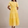 Alana Organic Cotton Maxi Dress - Yellow White 2 Alana Organic Cotton Maxi Dress - Yellow White -Cefinn Clothing Store SU24 D630 ALANA YELLOW WHITE LS 1539