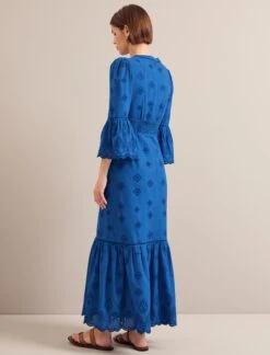 Daphne Organic Cotton Maxi Dress - Blue 11 Daphne Organic Cotton Maxi Dress - Blue -Cefinn Clothing Store SU24 D632 DAPHNE BLUE LS 0592