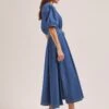 Wren Denim Maxi Dress - Light Blue -Cefinn Clothing Store SU24 D634 WREN LIGHTBLUE LS 887