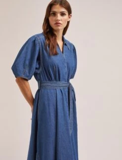 Wren Denim Maxi Dress - Light Blue -Cefinn Clothing Store SU24 D634 WREN LIGHTBLUE LS 944