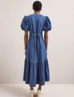 Este Denim Maxi Dress - Light Blue -Cefinn Clothing Store SU24 D643 ESTE LIGHTBLUE LS 982