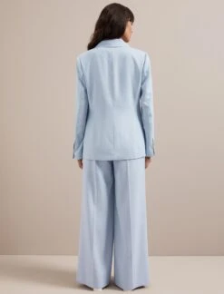 Jamie Linen Blend Blazer - Pale Blue -Cefinn Clothing Store SU24 JK66 JAMIE PALEBLUE LS 555