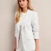 Jamie Linen Blend Blazer - Pearl -Cefinn Clothing Store SU24 JK66 JAMIE PEARL LS 26076