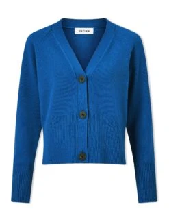 Caro Cotton Cardigan - Bright Blue -Cefinn Clothing Store SU24 K135 CARO BRIGHTBLUE CO