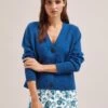 Caro Cotton Cardigan - Bright Blue -Cefinn Clothing Store SU24 K135 CARO BRIGHTBLUE LS 1428