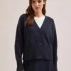 Caro Cotton Cardigan - Navy 2 Caro Cotton Cardigan - Navy -Cefinn Clothing Store SU24 K135 CARO NAVY LS 2109