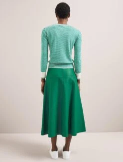 Jodi Cotton Jumper - Teal Mint Cream Stripe 16 Jodi Cotton Jumper - Teal Mint Cream Stripe -Cefinn Clothing Store SU24 K139 JODI TEALMINTCREAMSTRIPE LS 1472