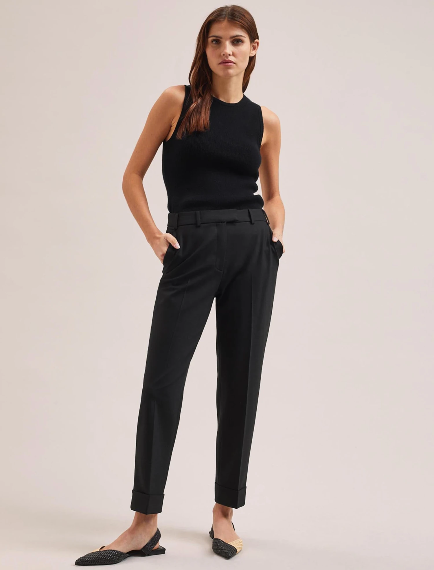 Tammy Cotton Blend Vest - Black 4 Tammy Cotton Blend Vest - Black - Image 2