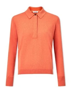 Josie Linen Blend Jumper - Orange -Cefinn Clothing Store SU24 K180 JOSIE ORANGE COcopy
