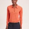 Josie Linen Blend Jumper - Orange -Cefinn Clothing Store SU24 K180 JOSIE ORANGE LS 40459
